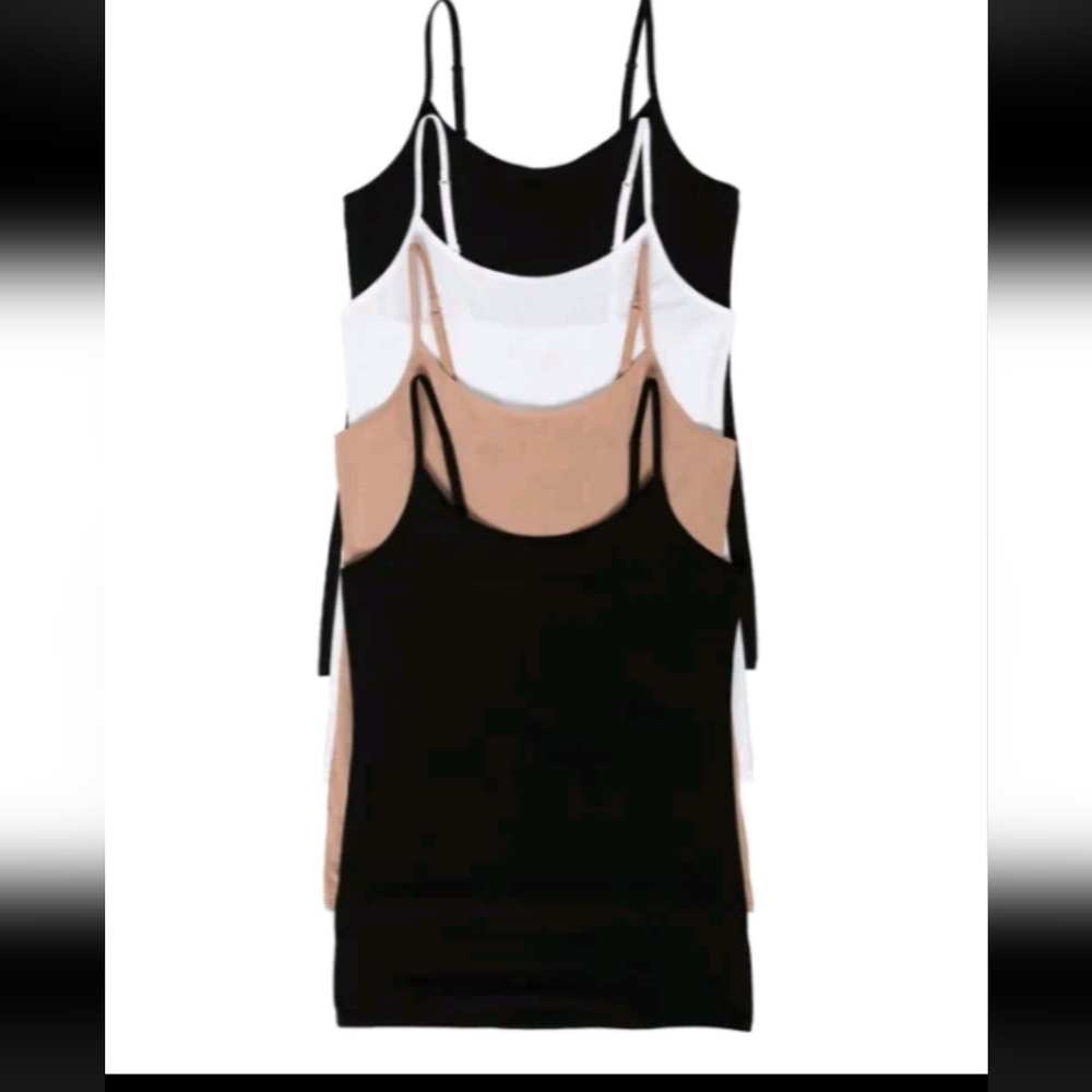 BRAND NEW Felina 4 Pack Cotton Stretch Camisole Tank Tops - Women’s Size LARGE